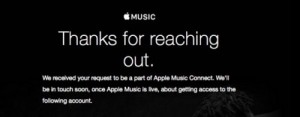 Mail de confirmation Apple Music